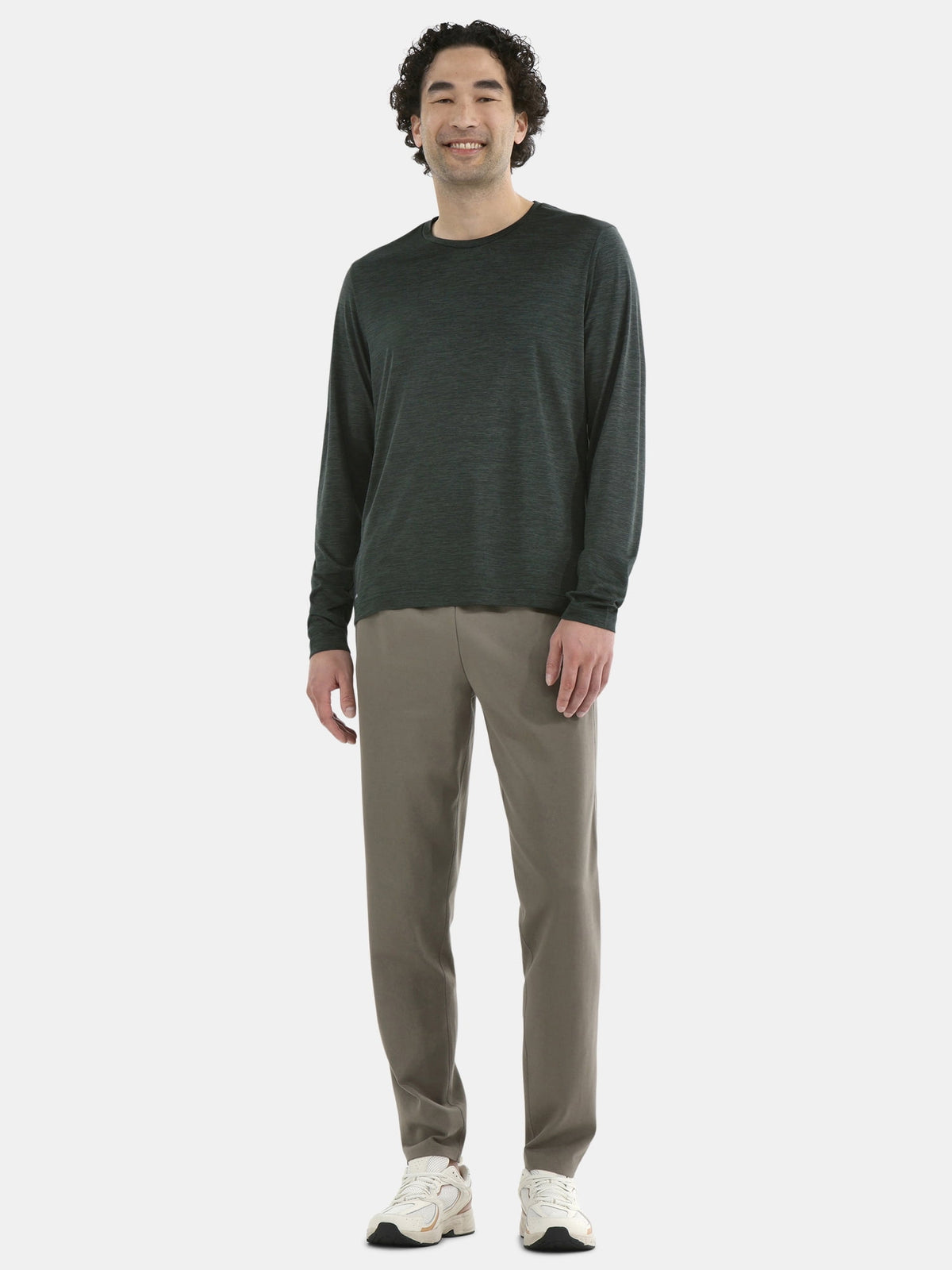 Athletic Works Men's Long-Sleeve Jersey Tee with Thumbhole Cuffs, Sizes XS-5XL