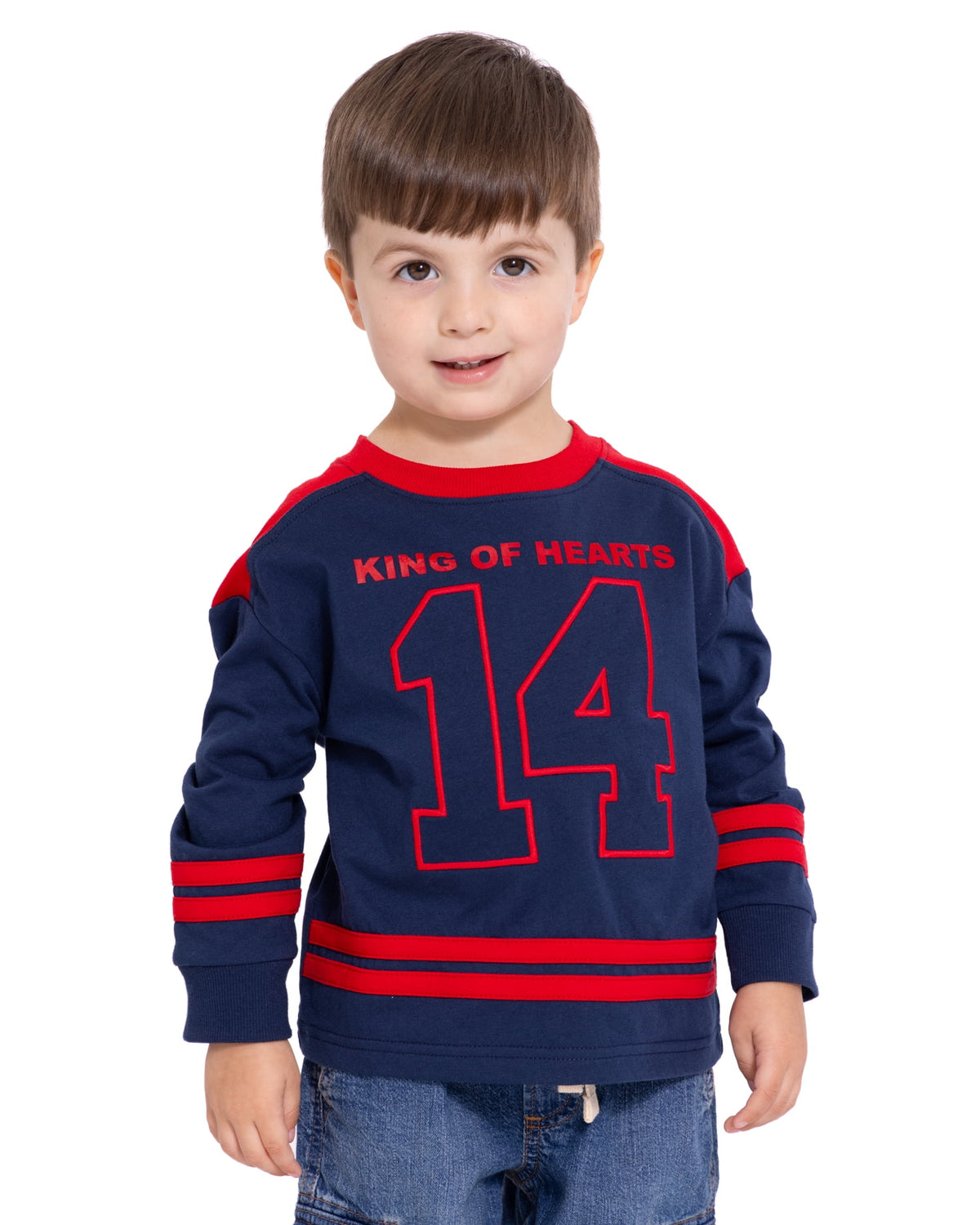 Wonder Nation Toddler Boys' Graphic Hockey Jersey with Long Sleeves, Sizes 12M-5T