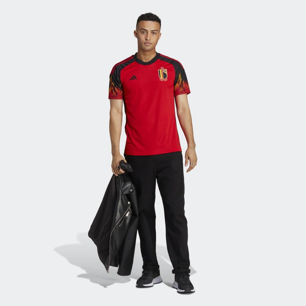 adidas Beligium Home Men's Soccer Jersey World Cup 2022 (2XL) Red/Black