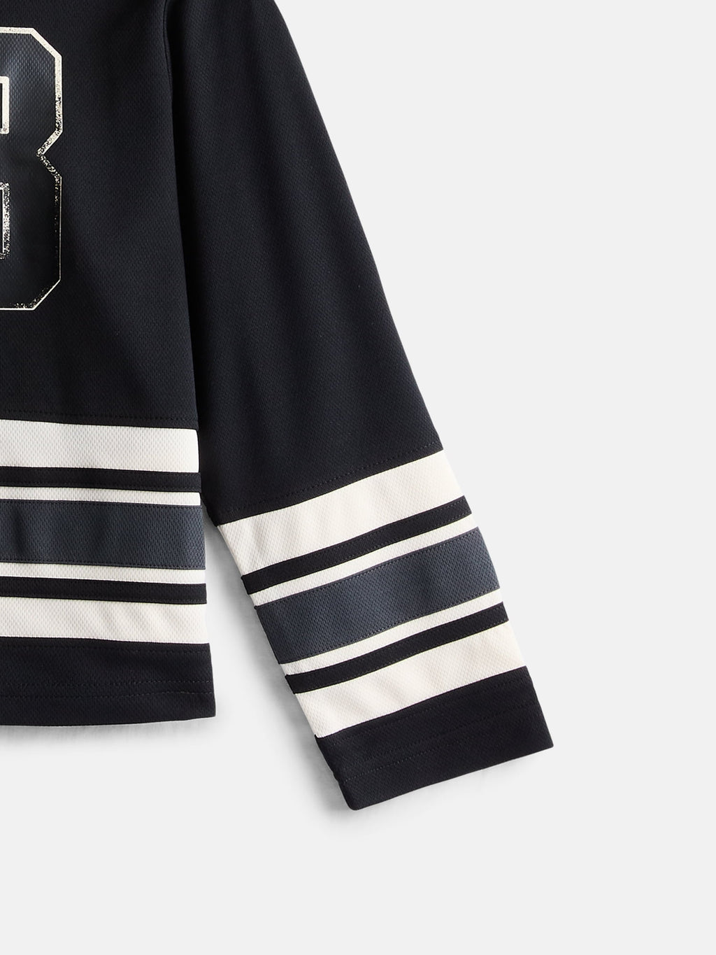 Wonder Nation Boys Hooded Hockey Jersey with Long Sleeves, Sizes 4-18