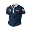 2026 Usa Soccer Mens Polo Shirts Short Sleeve Casual Collared Pullover Summer Tops Soccer Shirt for Men Indoor Outdoor Activities Daily Wear