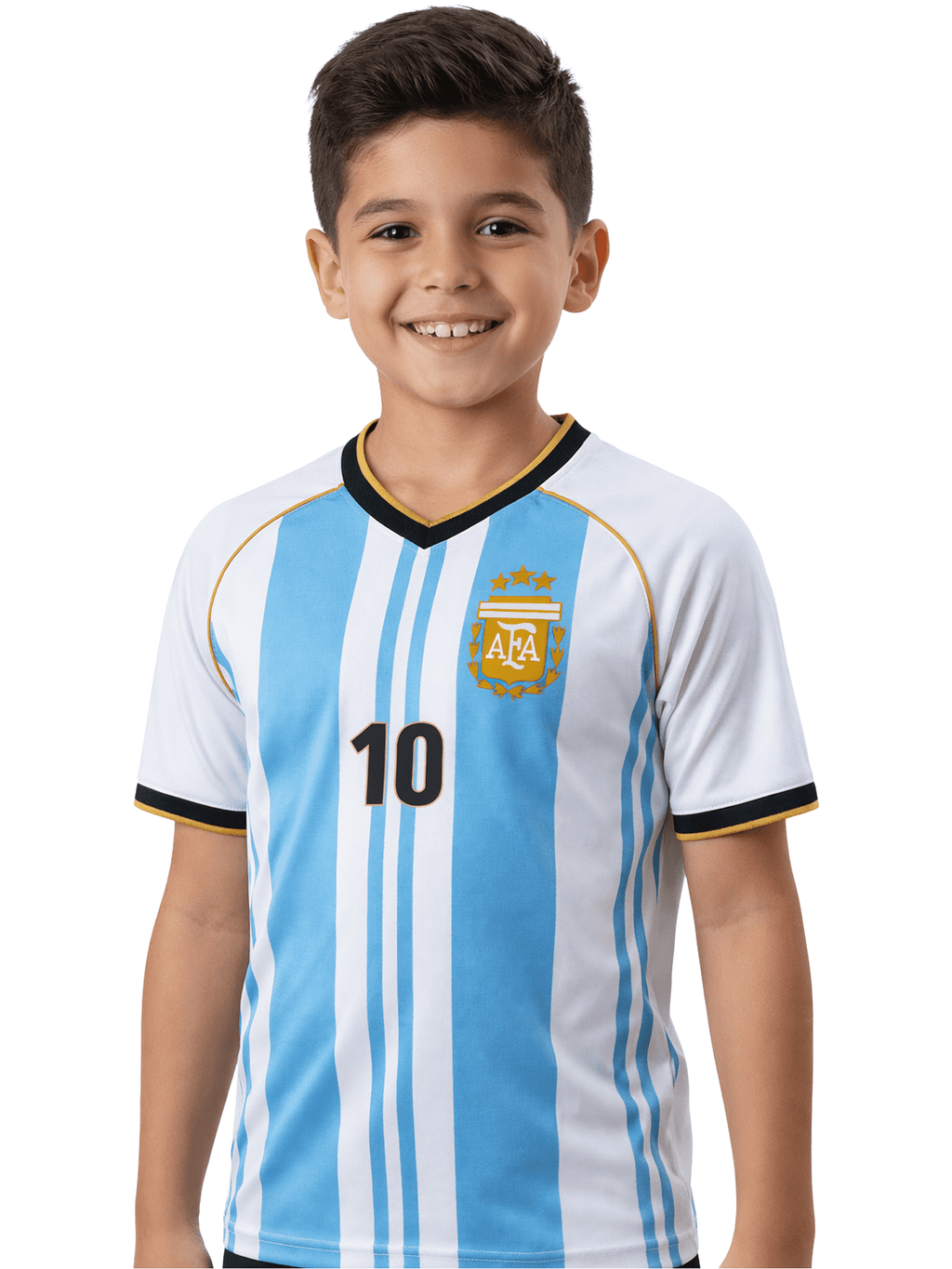 Icon Sports Messi #10 Argentina Jersey, Sky/White, 100% Polyester, YXS-XXL