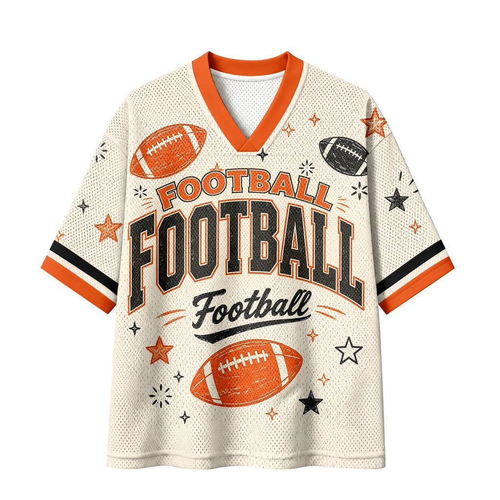 Football Shirts for Women Short Sleeve V Neck Vintage Game Day Graphic Sports Mesh Jersey Purple M