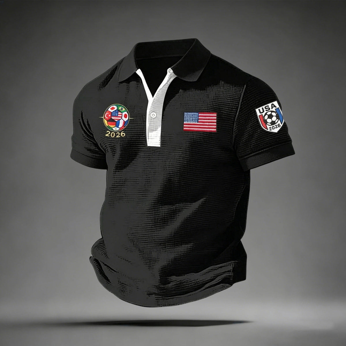 2026 Usa Soccer Mens Polo Shirts Short Sleeve Casual Collared Pullover Summer Tops Soccer Shirt for Men Indoor Outdoor Activities Daily Wear