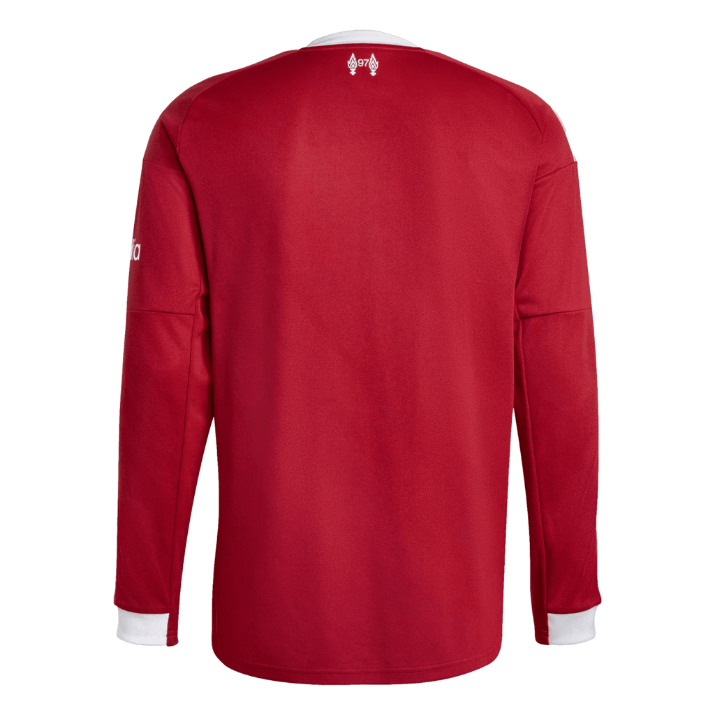 adidas Liverpool FC 25/26 Men's Long Sleeve Jersey (US, Alpha, Small, Regular, Regular, Strawberry Red)