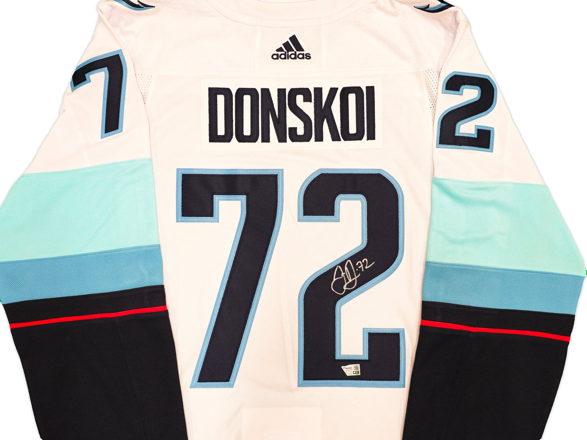 Seattle Kraken Joonas Donskoi Autographed White Adidas Authentic Jersey Size 54 With Inaugural Season Patch Fanatics Holo 235586
