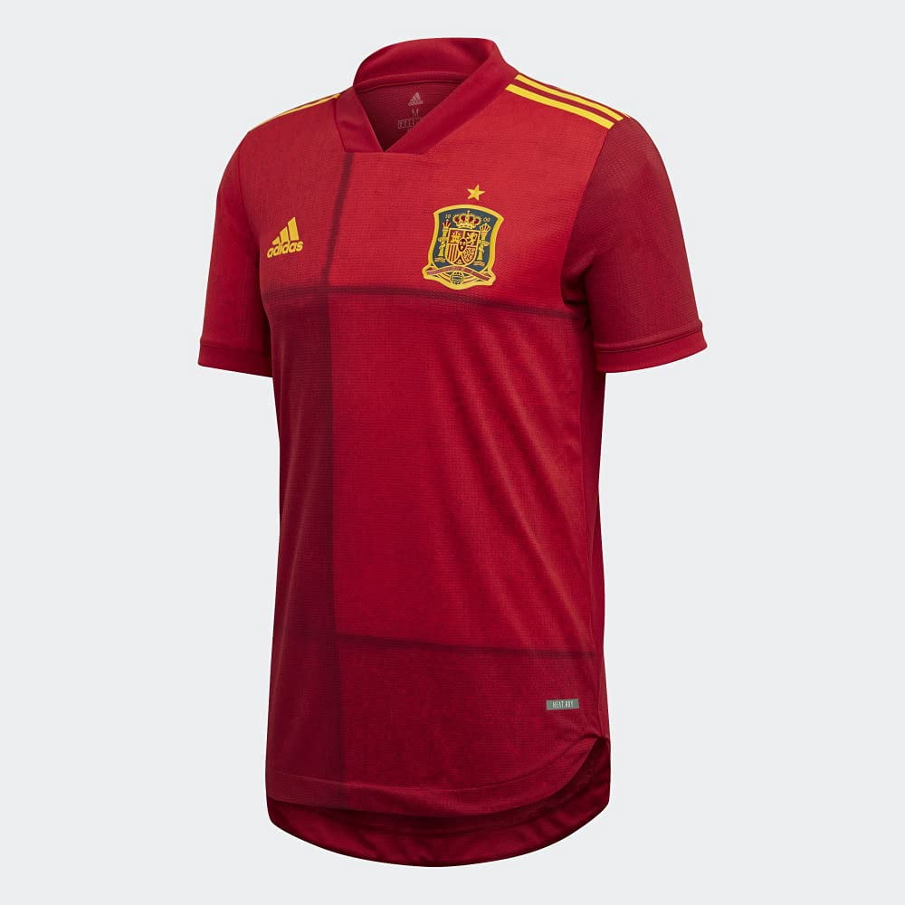 adidas 2020-21 Spain Authentic Home Jersey - Red-Yellow S