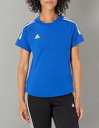 Adidas Women's Hi Low Jersey Short Sleeve Royal Blue 2XS