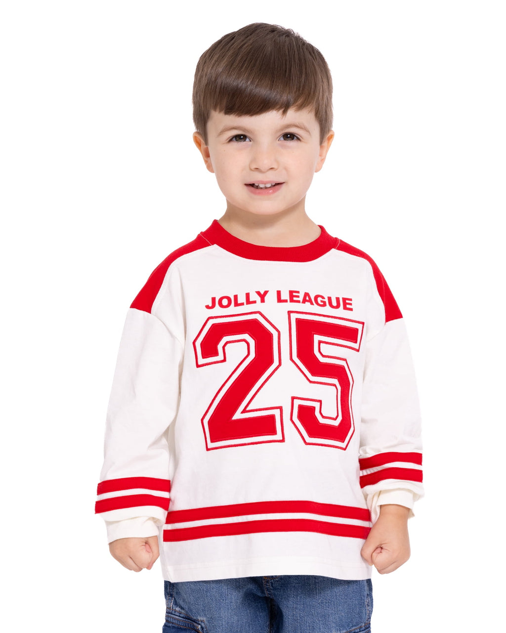 Wonder Nation Toddler Boys' Graphic Hockey Jersey with Long Sleeves, Sizes 12M-5T