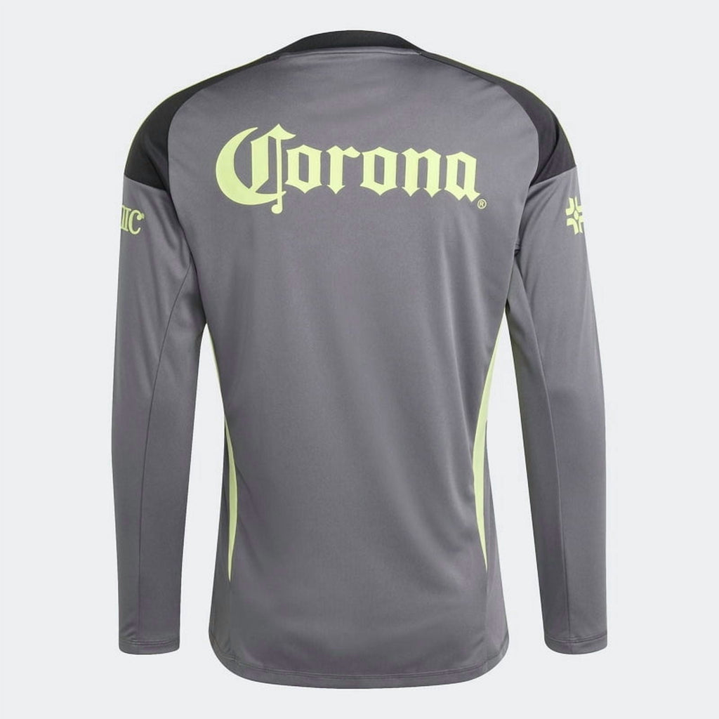adidas Club America Men's L/S Goalkeeper Jersey 25/26 (US, Alpha, Medium, Regular, Regular, Gray)