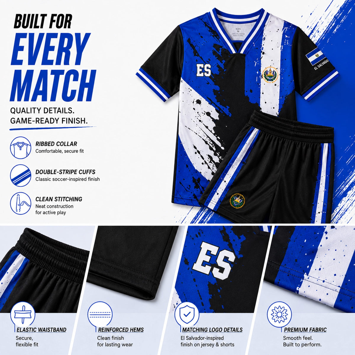 Fox & Fury Brazil Soccer Jersey for Kids, Youth Boys & Girls – Unisex Football Shirt, Camiseta de Futbol Brasil