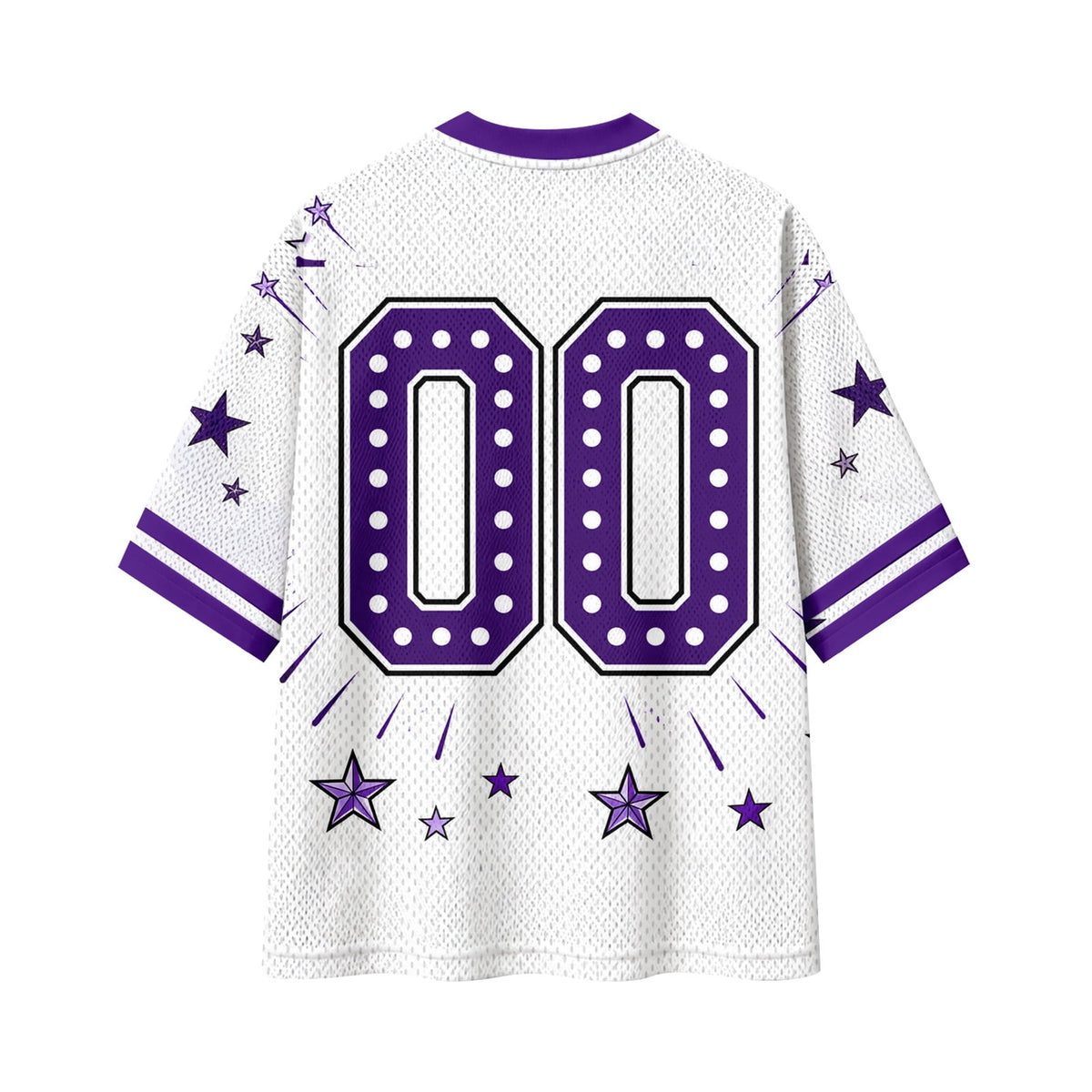 Football Shirts for Women Short Sleeve V Neck Vintage Game Day Graphic Sports Mesh Jersey Purple M