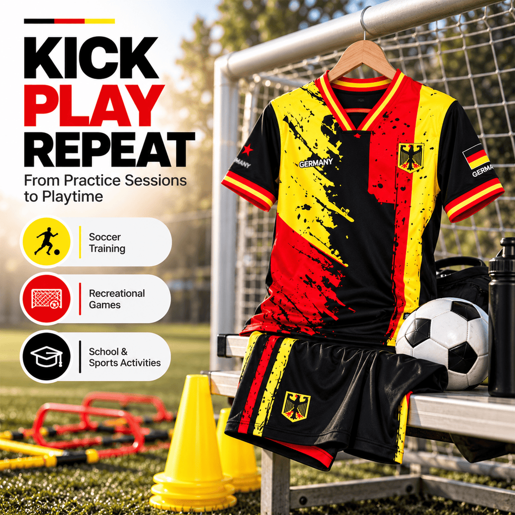 Fox & Fury Brazil Soccer Jersey for Kids, Youth Boys & Girls – Unisex Football Shirt, Camiseta de Futbol Brasil