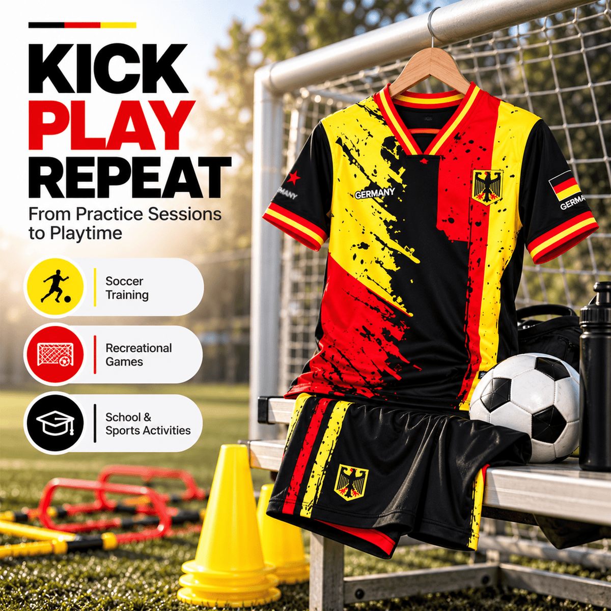 Fox & Fury Brazil Soccer Jersey for Kids, Youth Boys & Girls – Unisex Football Shirt, Camiseta de Futbol Brasil