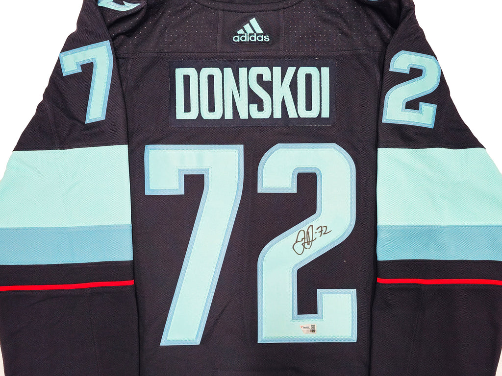 Seattle Kraken Joonas Donskoi Autographed Blue Adidas Authentic Jersey Size 54 With Inaugural Season Patch Fanatics Holo 235584