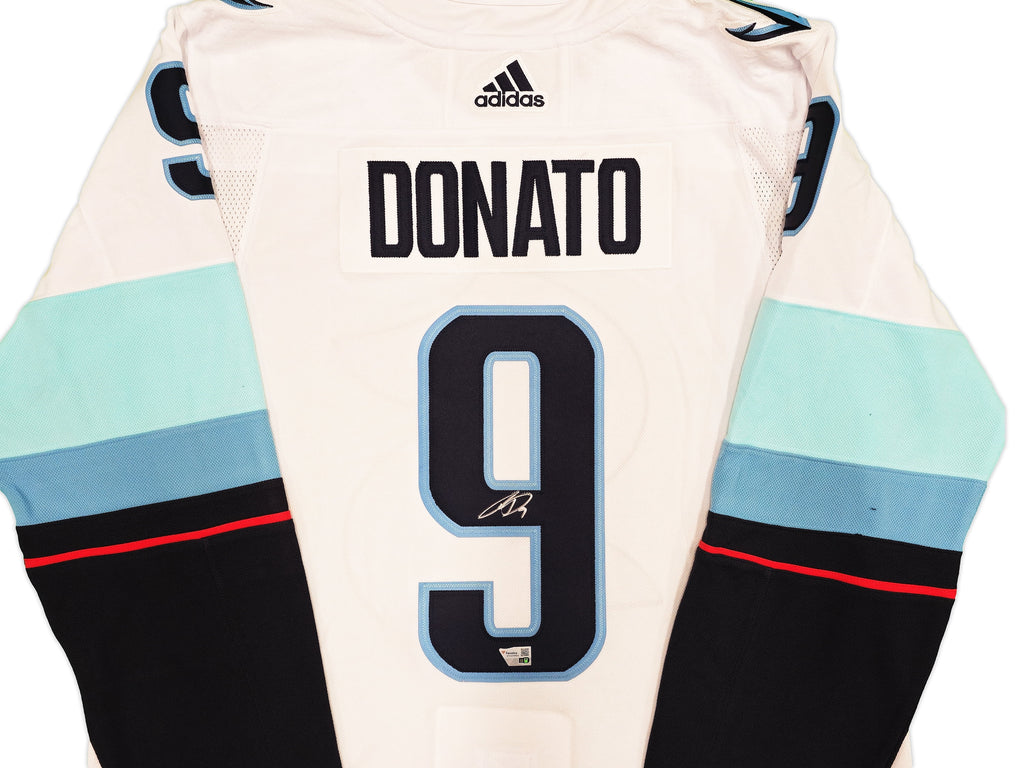 Seattle Kraken Ryan Donato Autographed White Adidas Authentic Jersey Size 54 With Inaugural Season Patch Fanatics Holo 235572