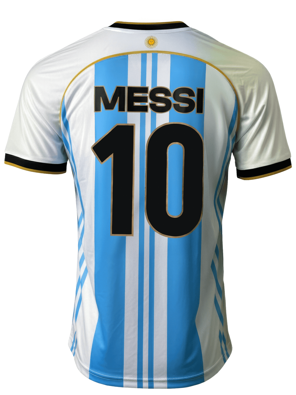 Icon Sports Messi #10 Argentina Jersey, Sky/White, 100% Polyester, YXS-XXL