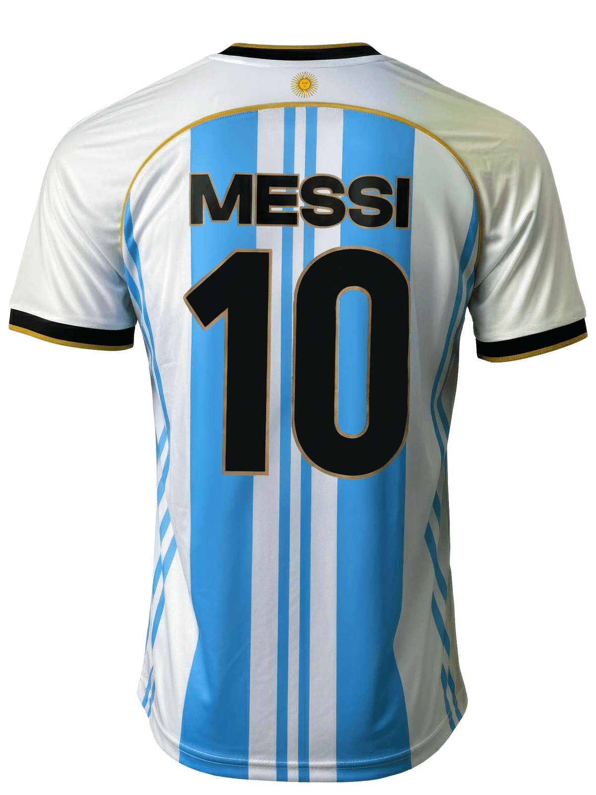Icon Sports Messi #10 Argentina Jersey, Sky/White, 100% Polyester, YXS-XXL