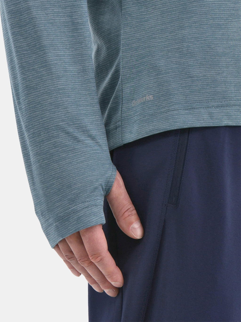 Athletic Works Men's Long-Sleeve Jersey Tee with Thumbhole Cuffs, Sizes XS-5XL