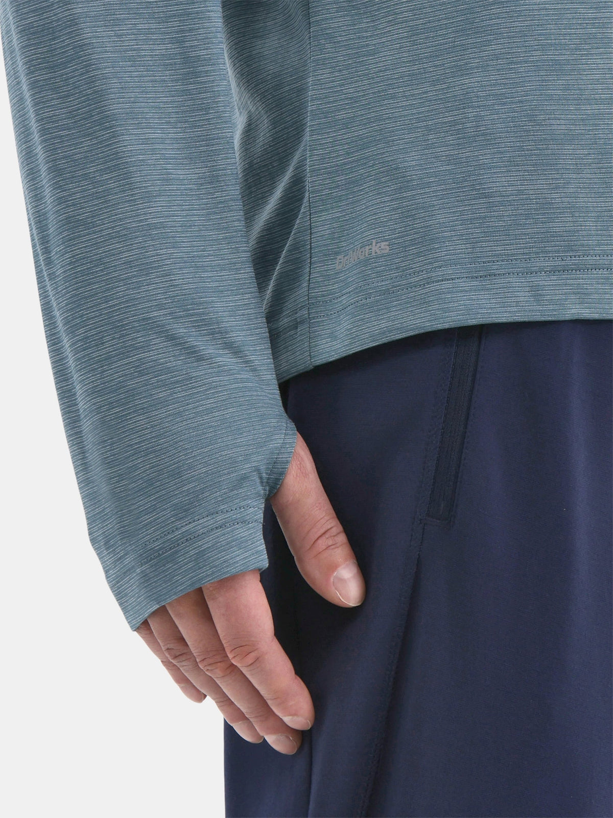 Athletic Works Men's Long-Sleeve Jersey Tee with Thumbhole Cuffs, Sizes XS-5XL