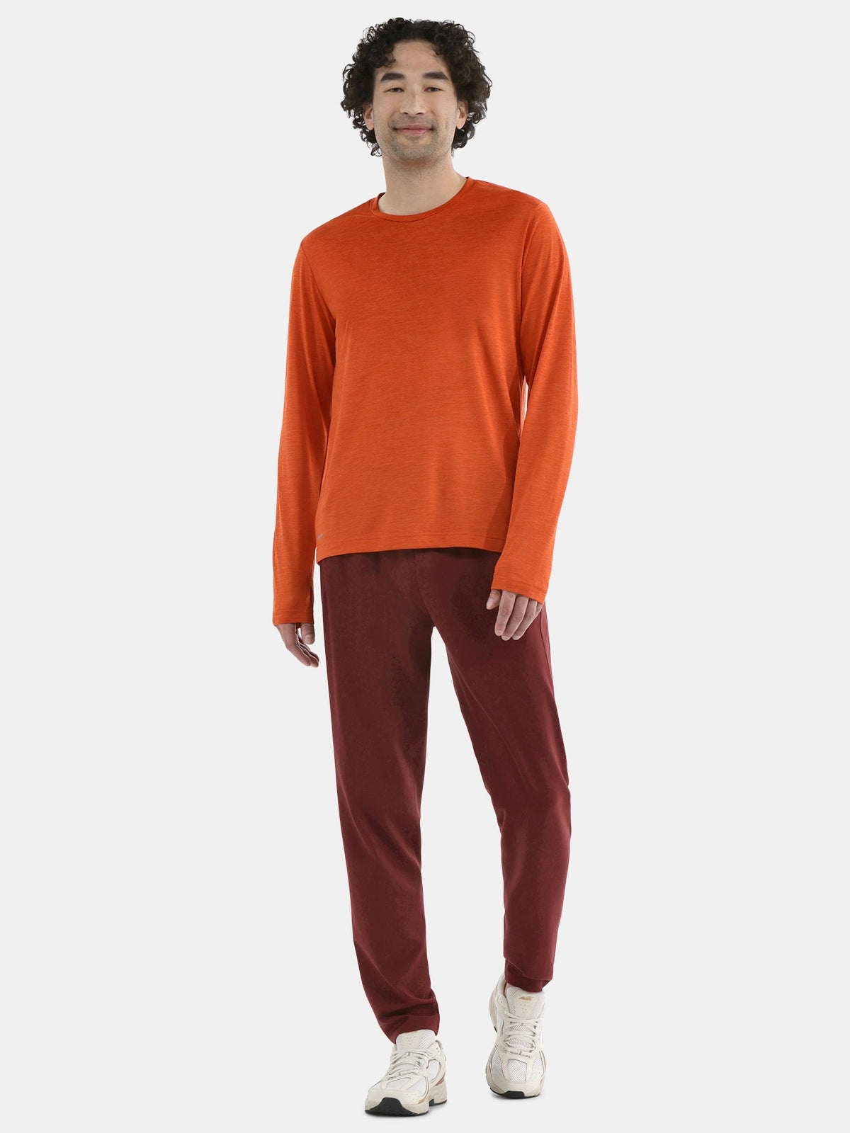 Athletic Works Men's Long-Sleeve Jersey Tee with Thumbhole Cuffs, Sizes XS-5XL