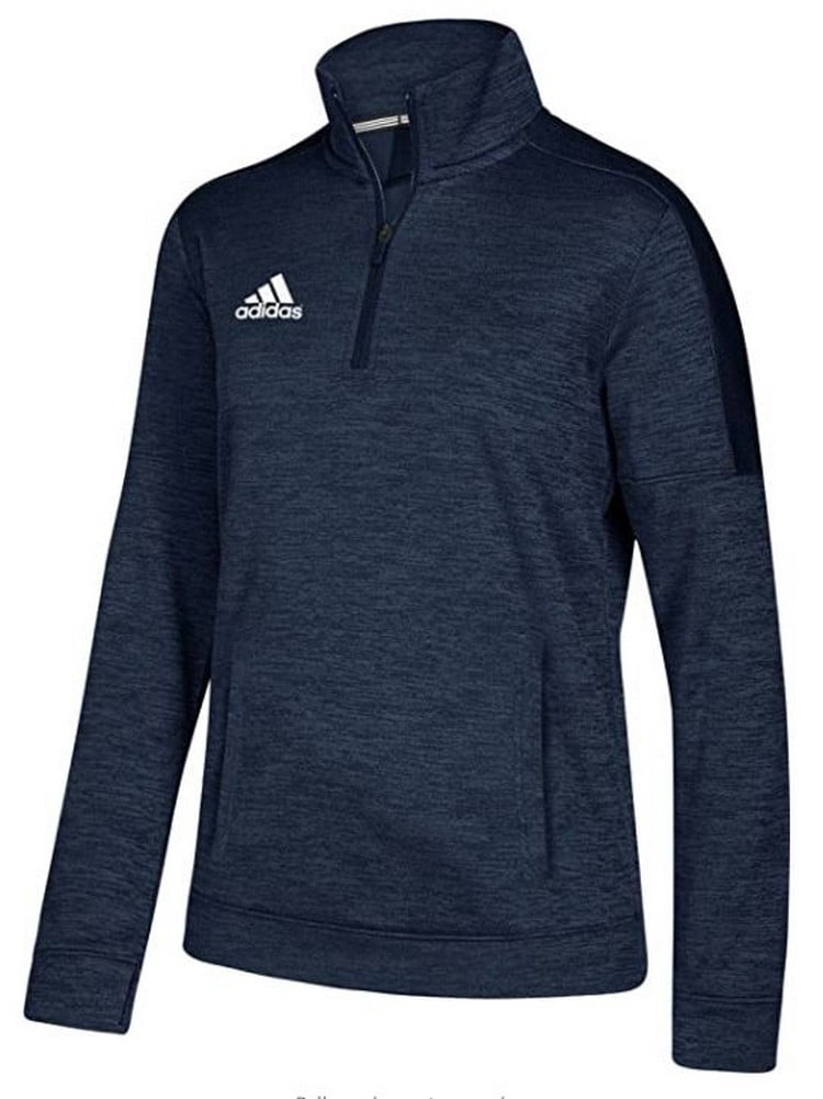 Adidas Women's Team Issue 1/4 Zip Fleece Pullover Shirt Athletic Top (Navy XS)