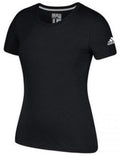 Adidas Women's Go-to Performance Short Sleeve Crew Athletic Tee Top (Black, 2XL)