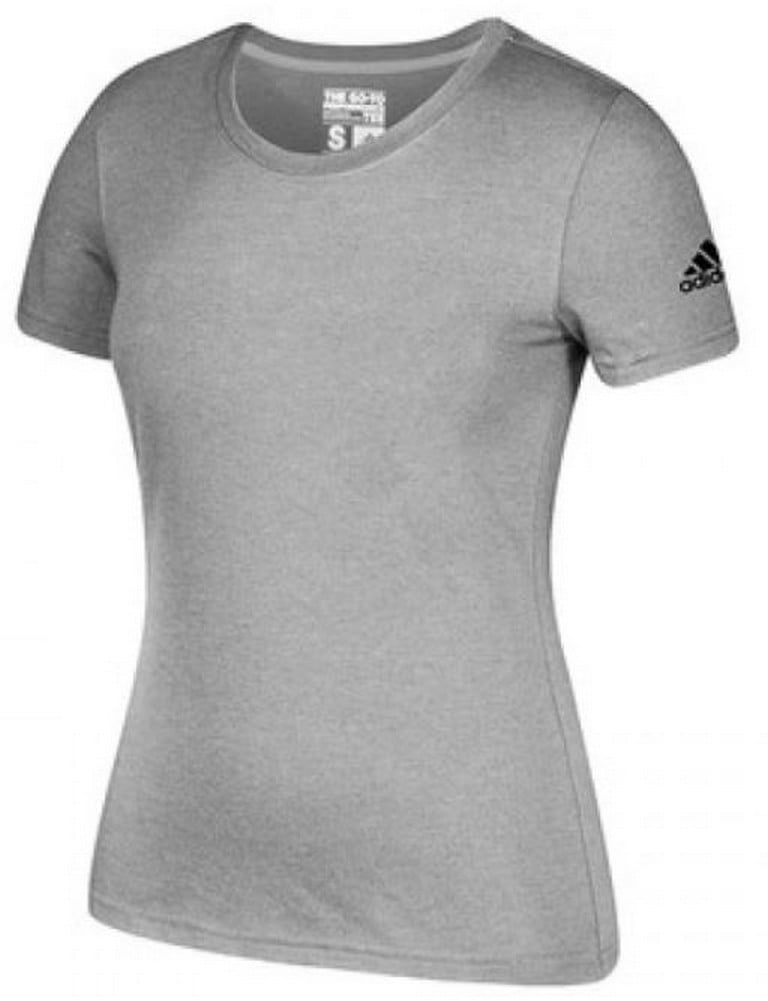 Adidas Women's Go-to Performance Short Sleeve Crew Athletic Tee Top (Black, 2XL)