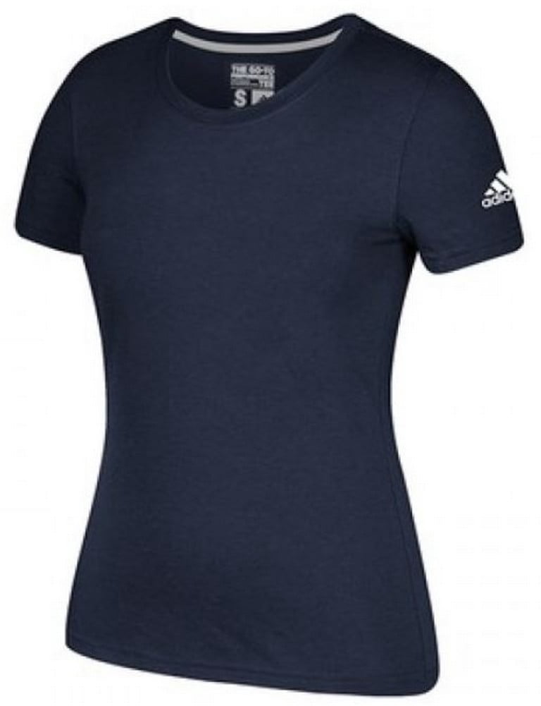 Adidas Women's Go-to Performance Short Sleeve Crew Athletic Tee Top (Black, 2XL)
