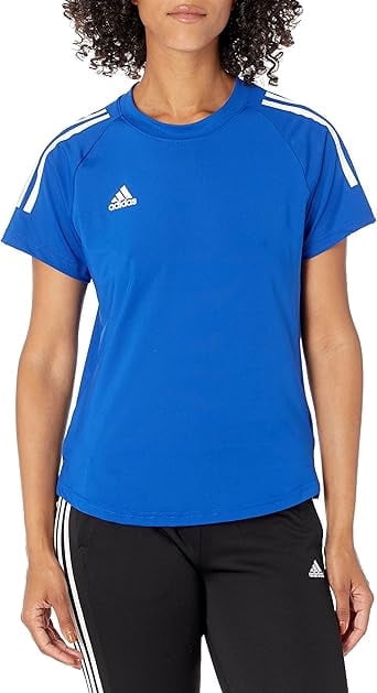 Adidas Women's Hi Low Jersey Short Sleeve Royal Blue XS