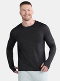 Athletic Works Men's Long-Sleeve Jersey Tee with Thumbhole Cuffs, Sizes XS-5XL