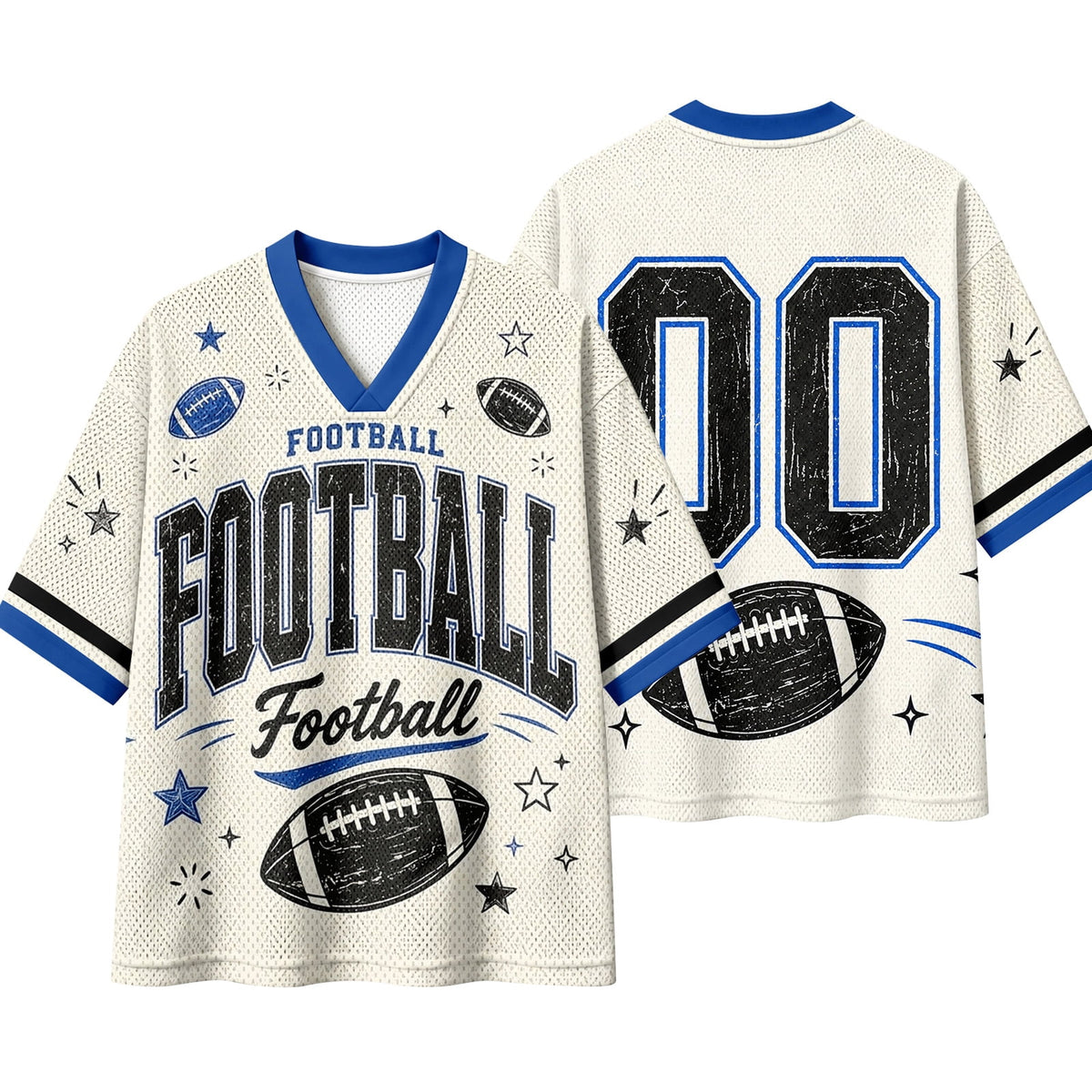Football Shirts for Women Short Sleeve V Neck Vintage Game Day Graphic Sports Mesh Jersey Purple M
