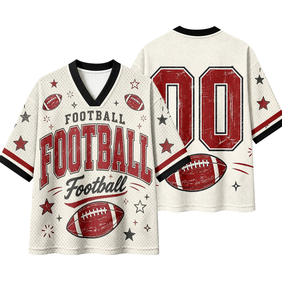 Football Shirts for Women Short Sleeve V Neck Vintage Game Day Graphic Sports Mesh Jersey Purple M