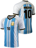 Icon Sports Messi #10 Argentina Jersey, Sky/White, 100% Polyester, YXS-XXL