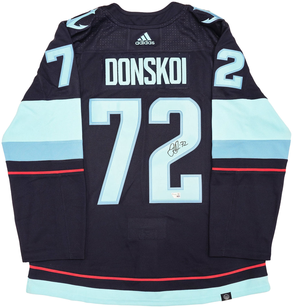 Seattle Kraken Joonas Donskoi Autographed Blue Adidas Authentic Jersey Size 54 With Inaugural Season Patch Fanatics Holo 235584