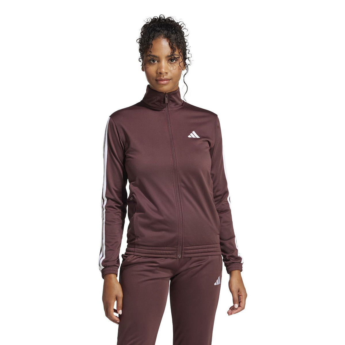 Women's adidas Tricot 3-Stripes Sportswear Track Top Color: Black White Size: SMALL