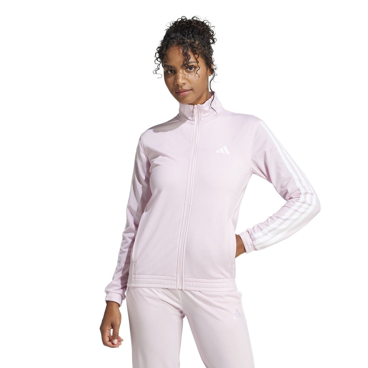 Women's adidas Tricot 3-Stripes Sportswear Track Top Color: Black White Size: SMALL