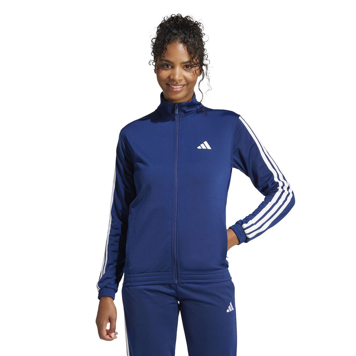 Women's adidas Tricot 3-Stripes Sportswear Track Top Color: Black White Size: SMALL