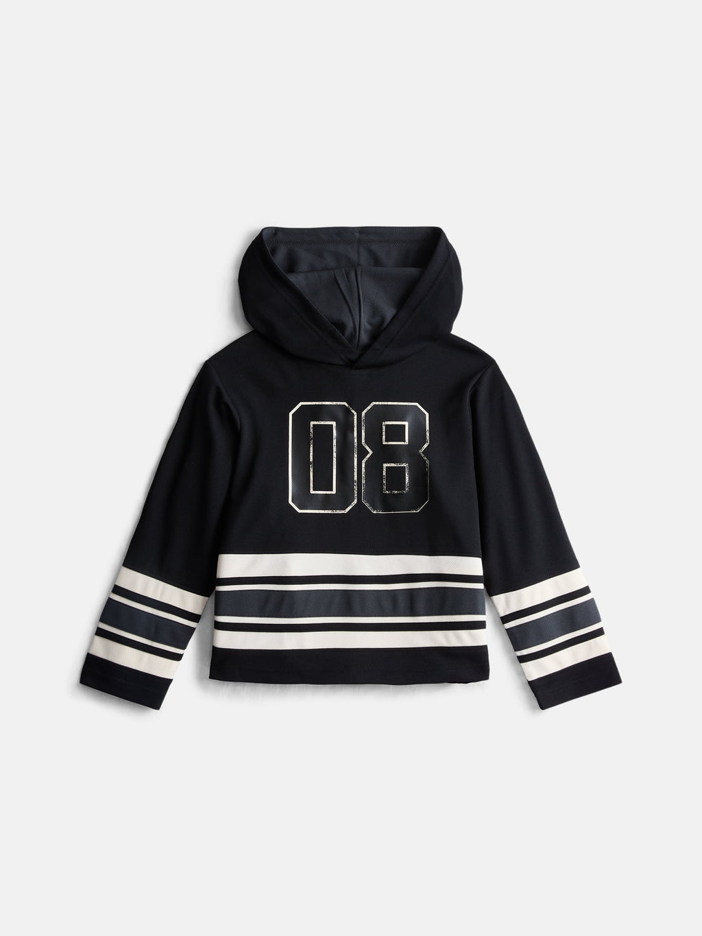 Wonder Nation Boys Hooded Hockey Jersey with Long Sleeves, Sizes 4-18