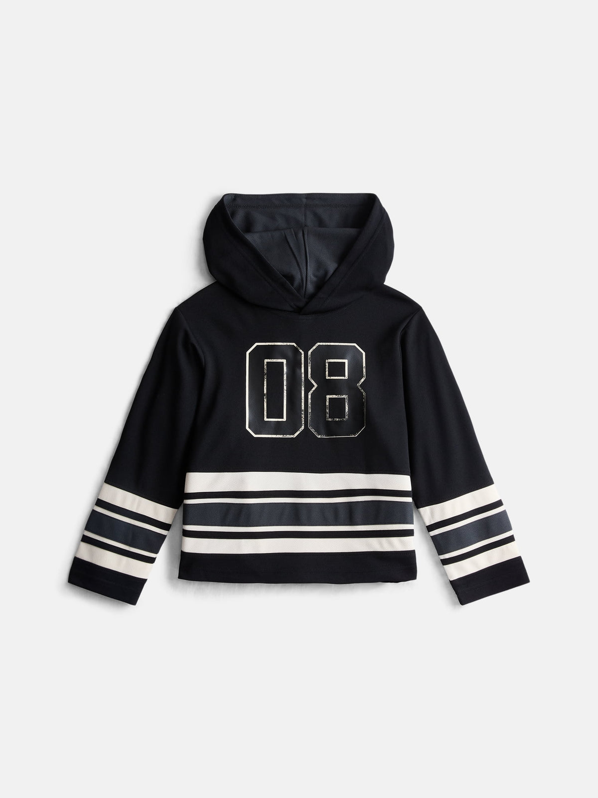 Wonder Nation Boys Hooded Hockey Jersey with Long Sleeves, Sizes 4-18