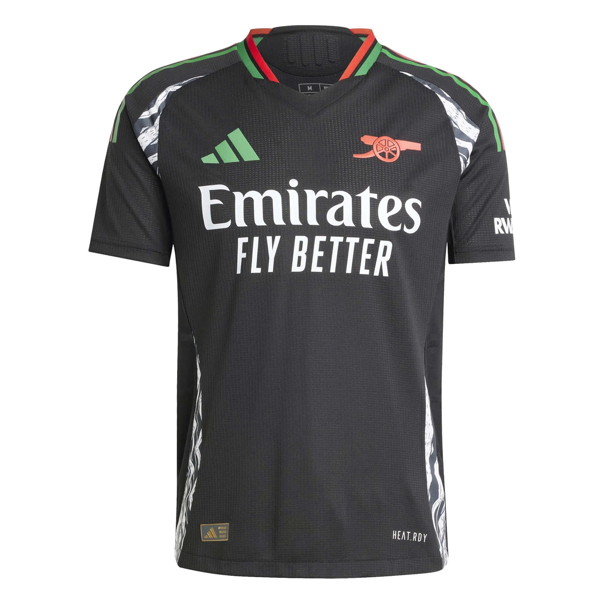 adidas Arsenal Men’s Authentic Away Jersey 2024/25 (US, Alpha, Small, Regular, Regular, Black)