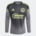 adidas Club America Men's L/S Goalkeeper Jersey 25/26 (US, Alpha, Medium, Regular, Regular, Gray)