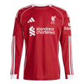adidas Liverpool FC 25/26 Men's Long Sleeve Jersey (US, Alpha, Small, Regular, Regular, Strawberry Red)