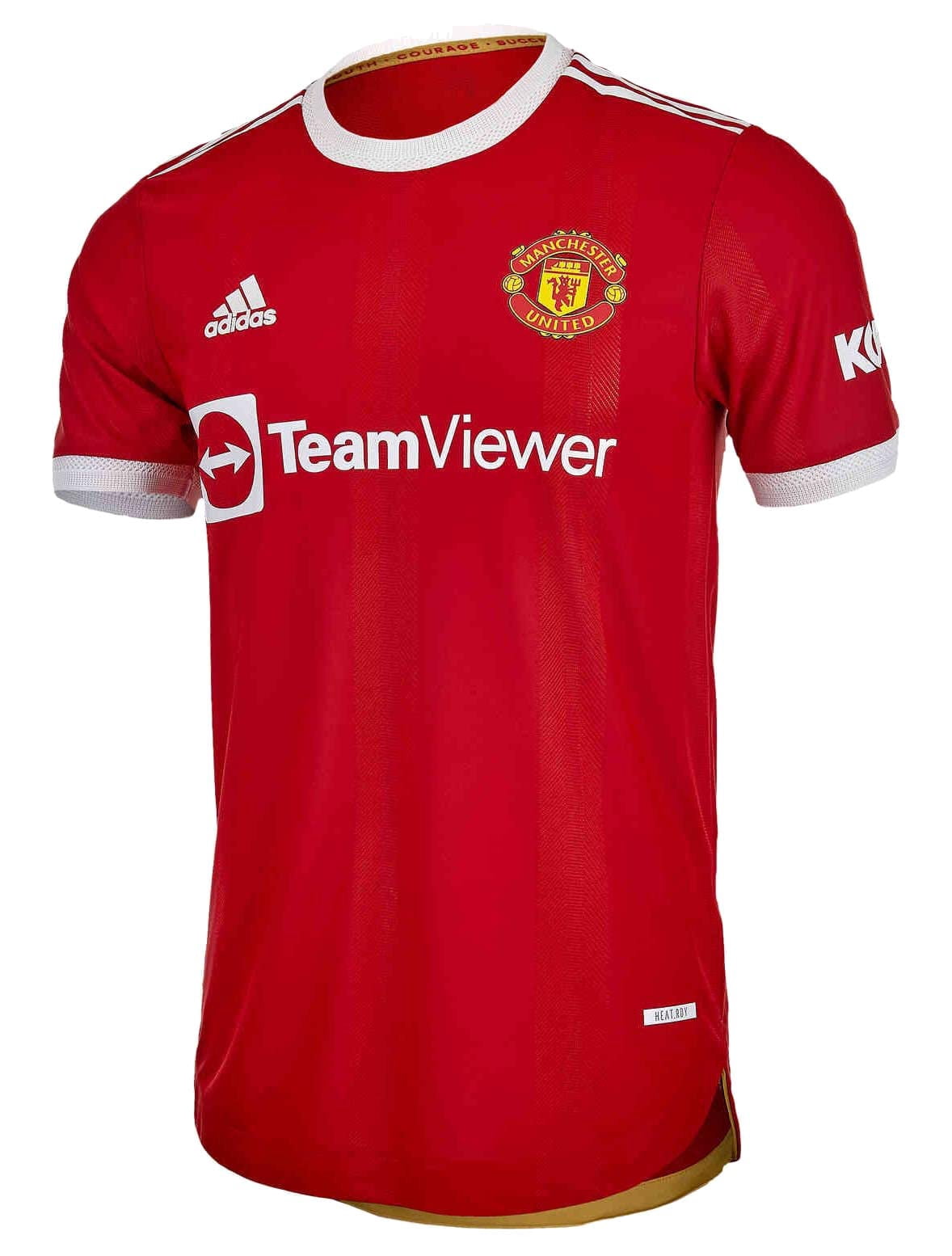 adidas Men's Manchester United Home Authentic Soccer Jersey 2021/22 (XX-Large) Red