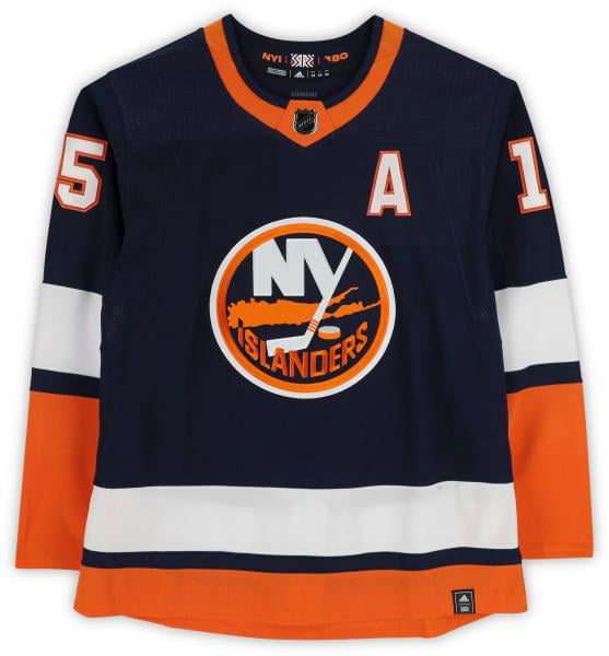 Cal Clutterbuck Navy New York Islanders Autographed adidas 2020 Reverse Retro Jersey