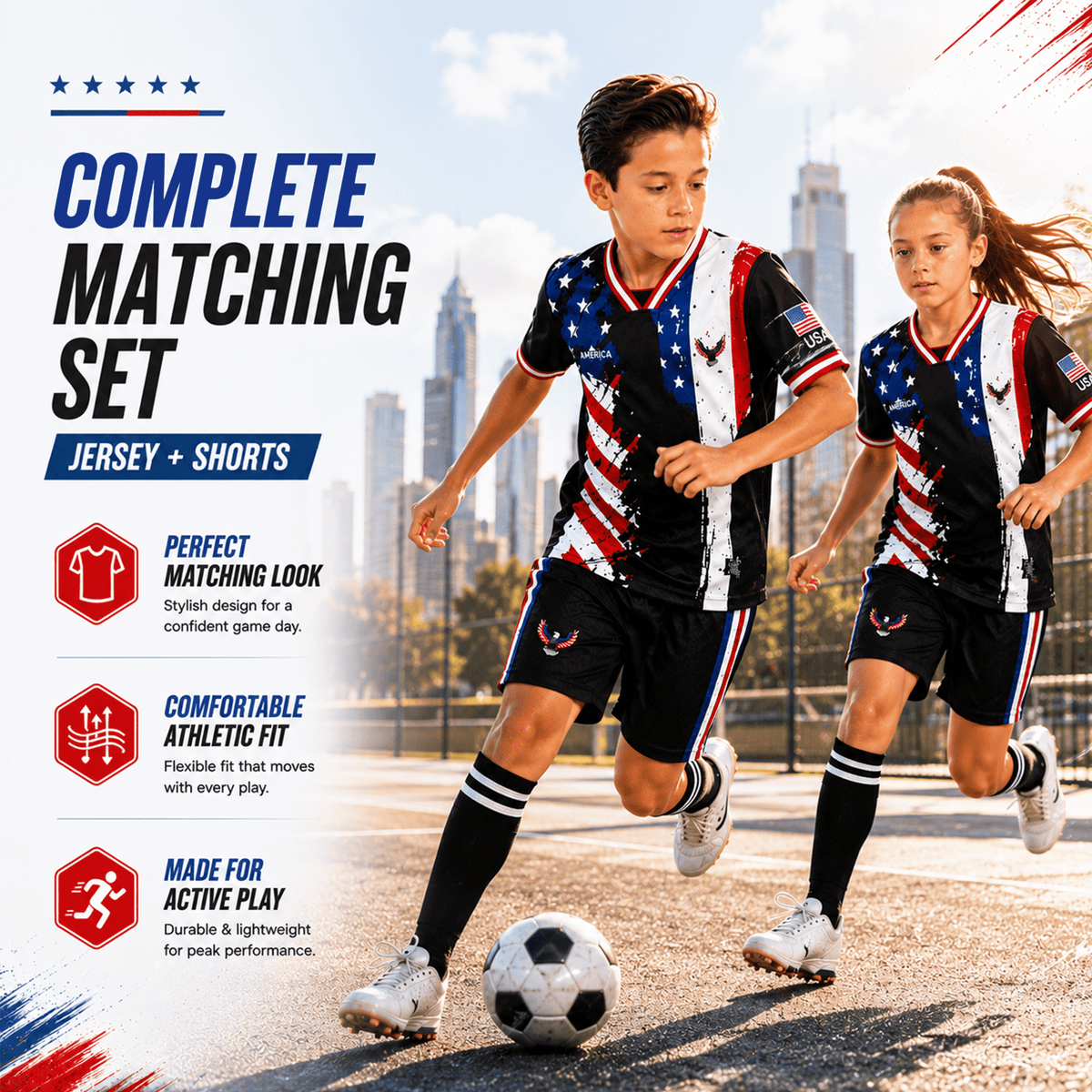 Fox & Fury Brazil Soccer Jersey for Kids, Youth Boys & Girls – Unisex Football Shirt, Camiseta de Futbol Brasil