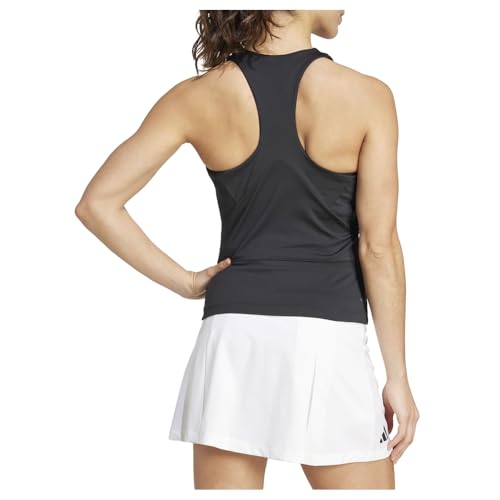 ADIDAS WOMEN'S TENNIS MID-LENGTH Y-TANK TOP - SIZE: WOMEN L - BLACK