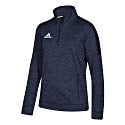 Adidas Women's Team Issue 1/4 Zip Fleece Pullover Shirt Athletic Top (Navy XS)
