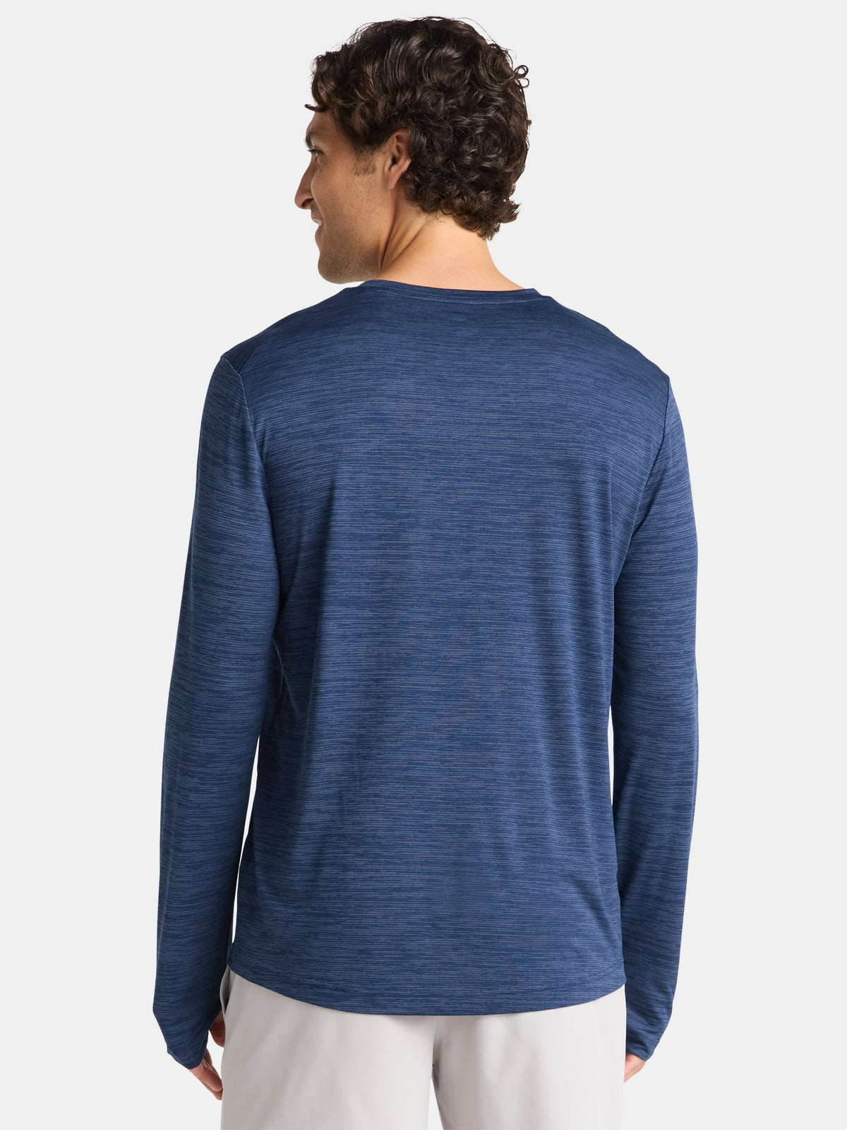 Athletic Works Men's Long-Sleeve Jersey Tee with Thumbhole Cuffs, Sizes XS-5XL