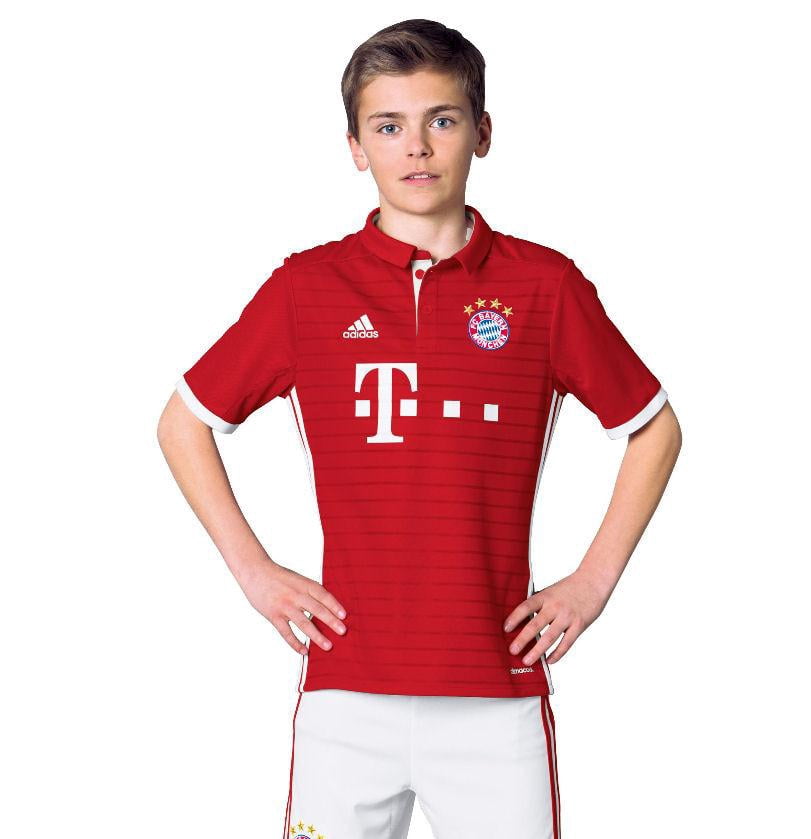 adidas Boys' Authentic Jersey, Red/White, X-Large